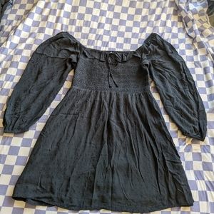 AE long sleeve ruffle mini dress